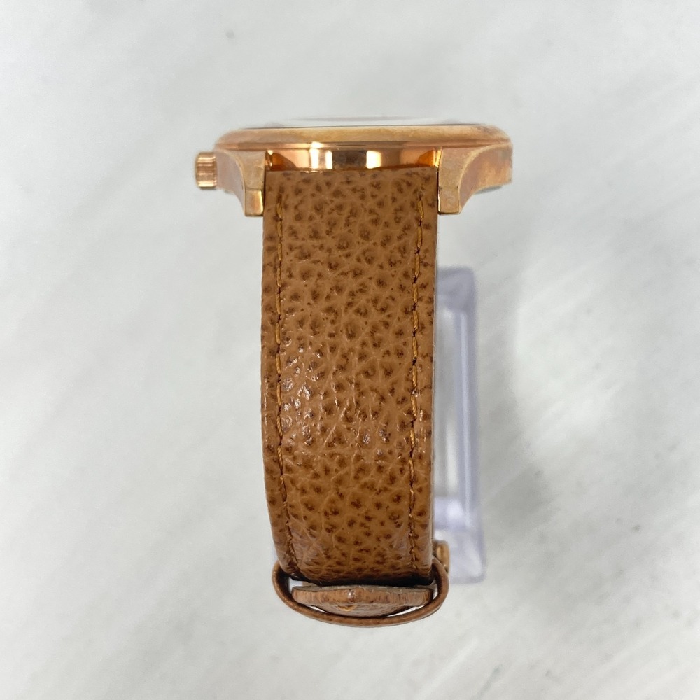 Bronzo Italia QVC Watch Women 39mm Rose Gold Tone Brown Leather Band New Battery - Picture 7 of 15